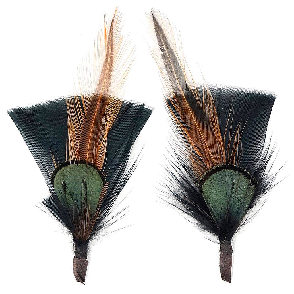 Pheasant-Turkey-Hackle Feather Hat Trims - Dyed Feathers
