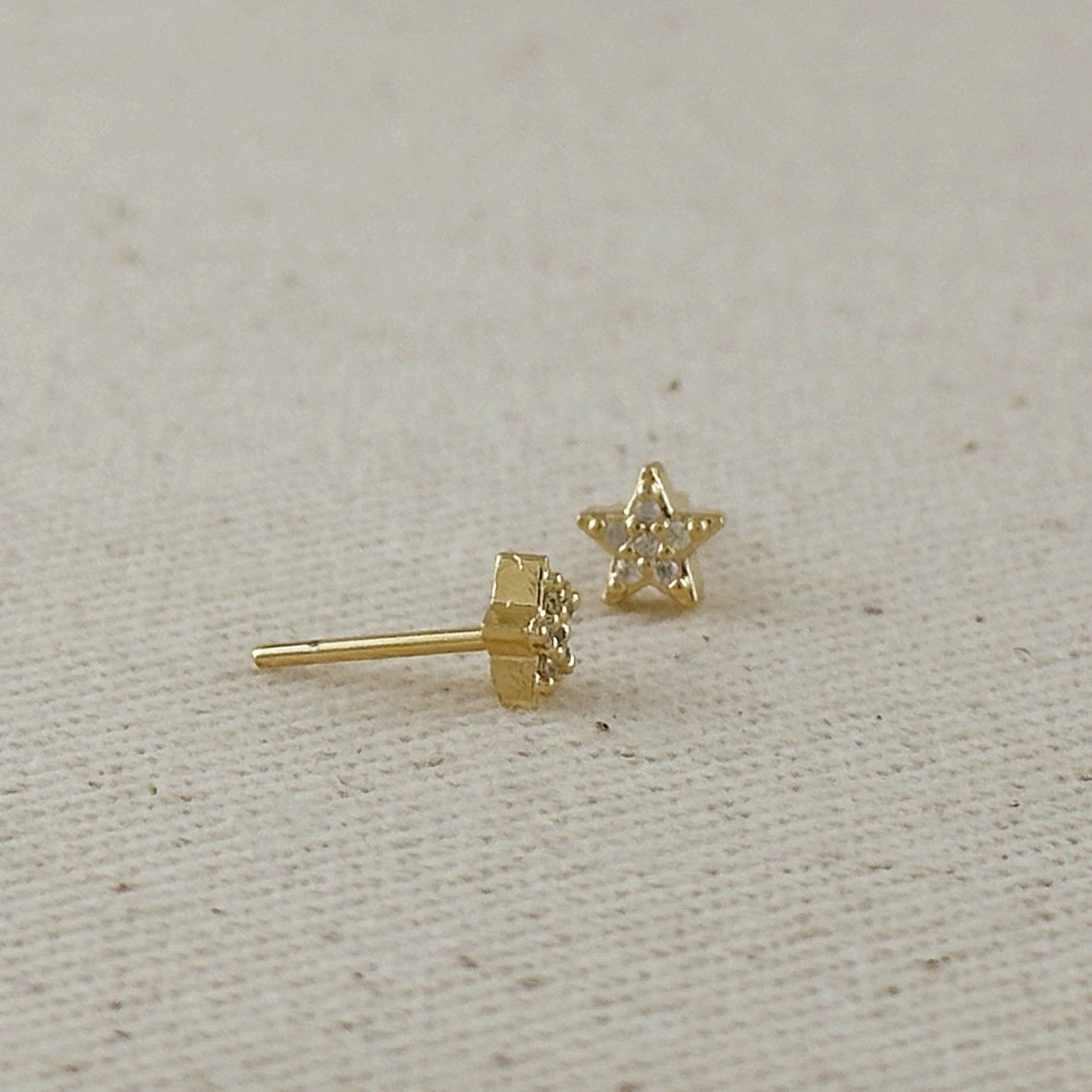 Mini CZ Star Stud Earrings