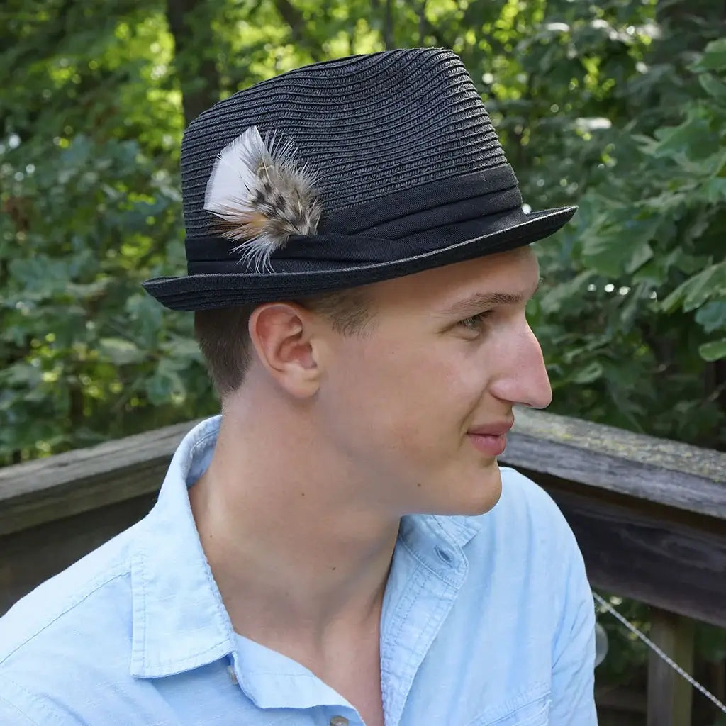 Light Feather Hat Trim With Turkey and Pheasant - Eggshell