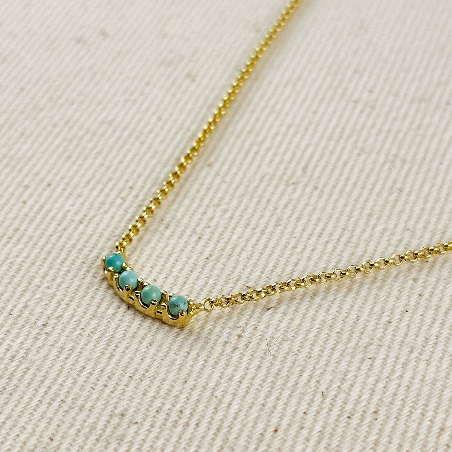 Natural Turquoise Bead Necklace