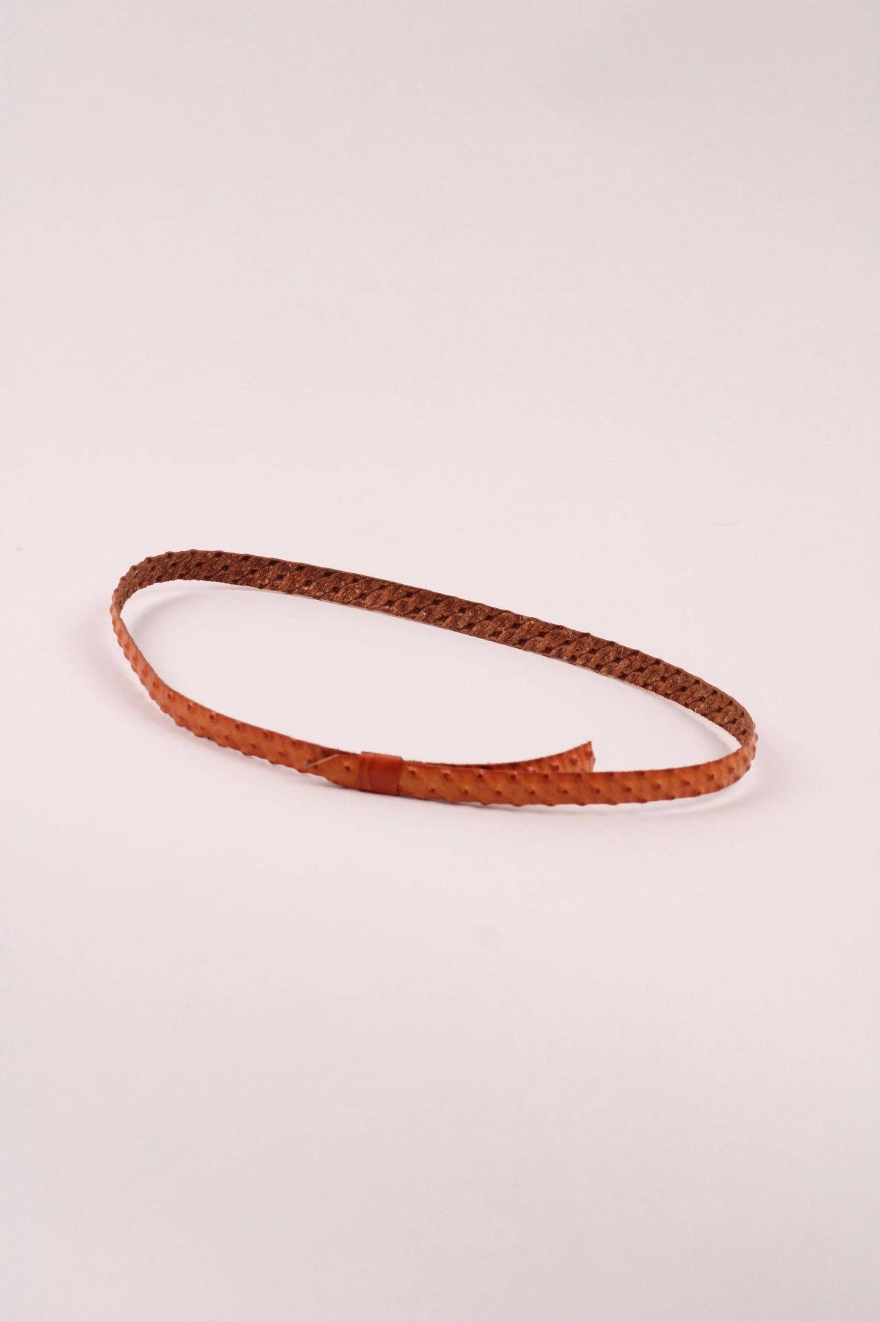 Leather Ostrich Hat Band  -Princeton Orange
