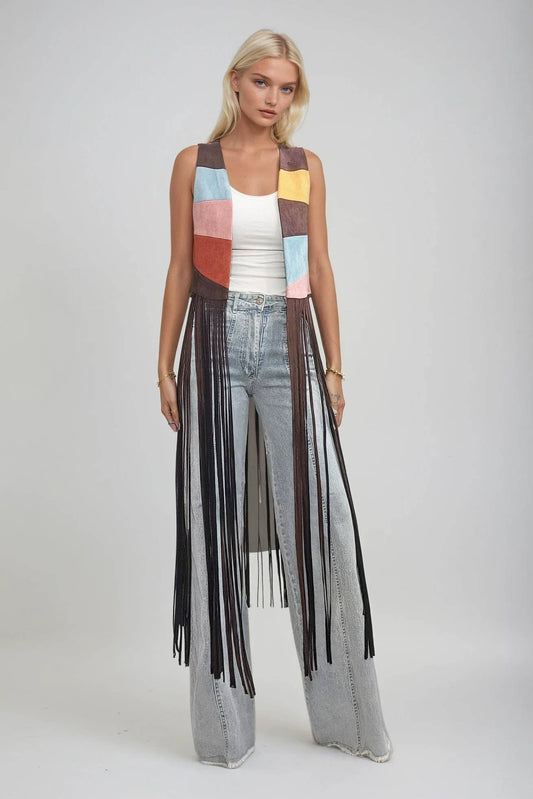 Sunrise Fringe Vest