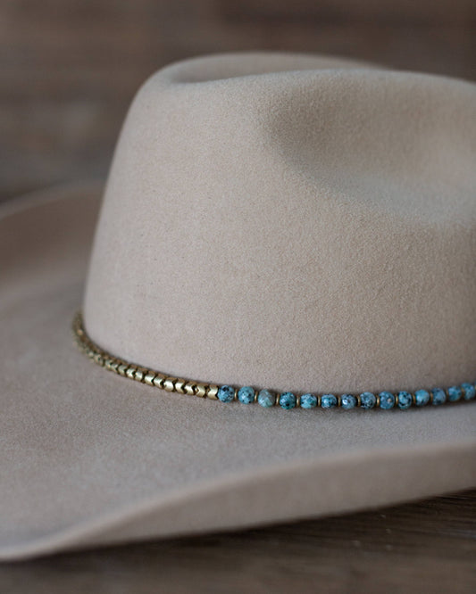 ROUND STONE BEADED HAT BAND