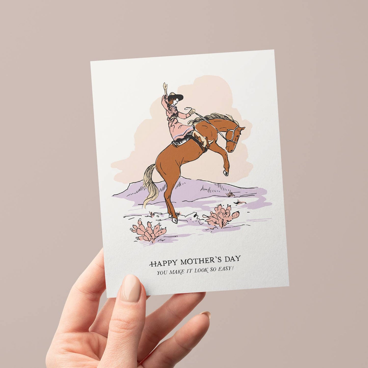 Cowgirl Mother's Day Greeting Card