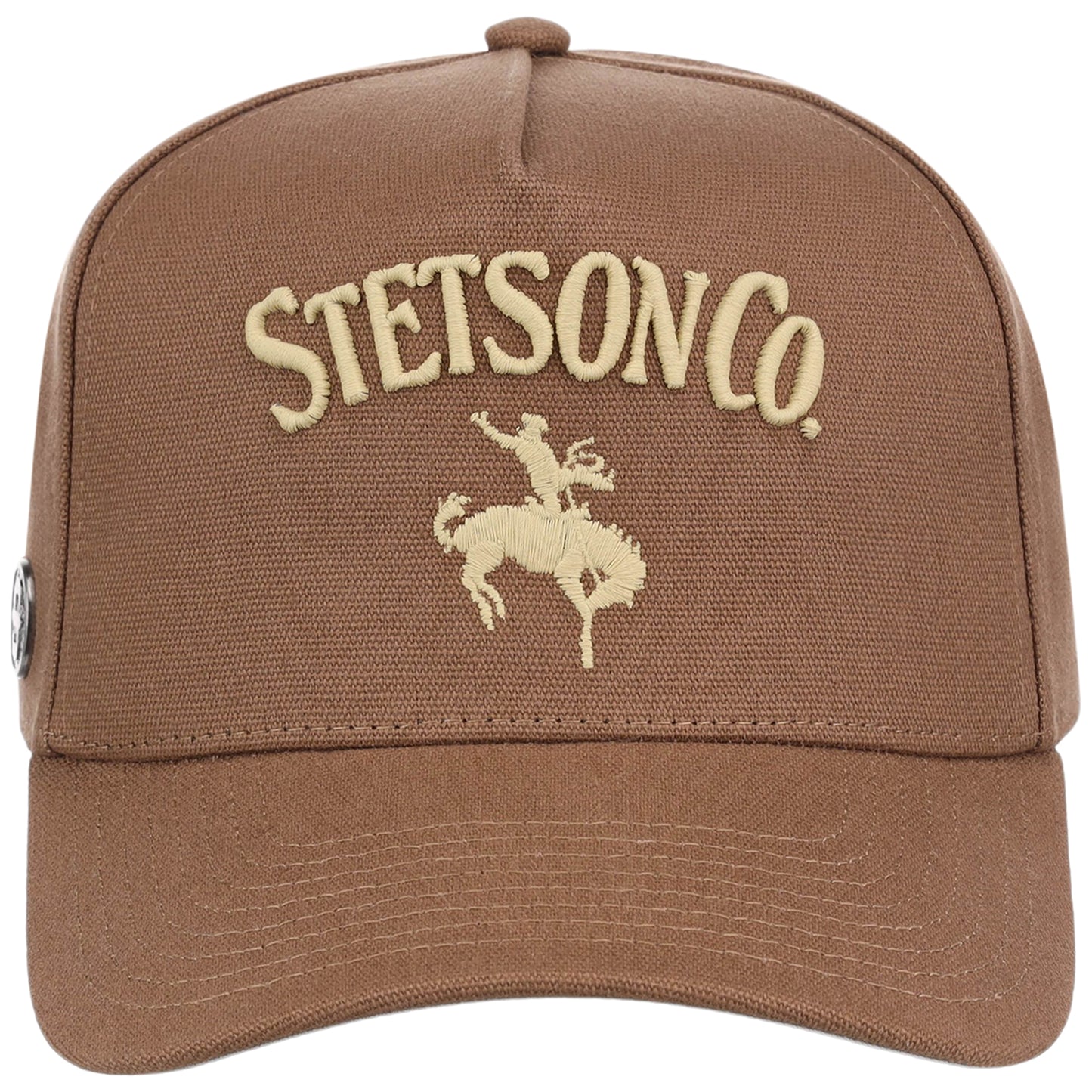 Brown cap with 'Stetson Co.' logo on a white background