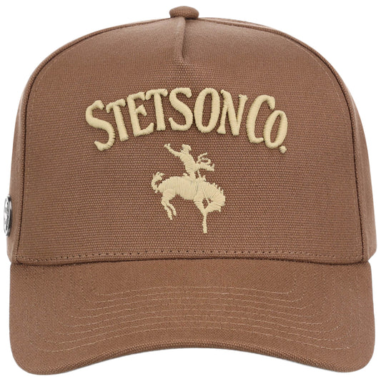 Brown cap with 'Stetson Co.' logo on a white background