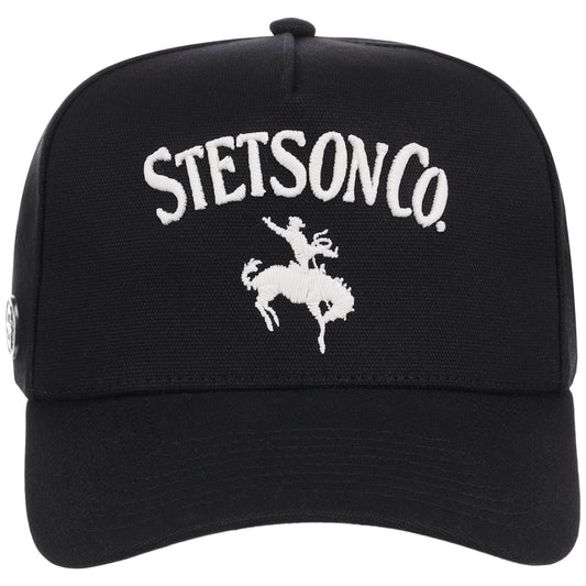 Black cap with white 'Stetson Co.' logo on a white background